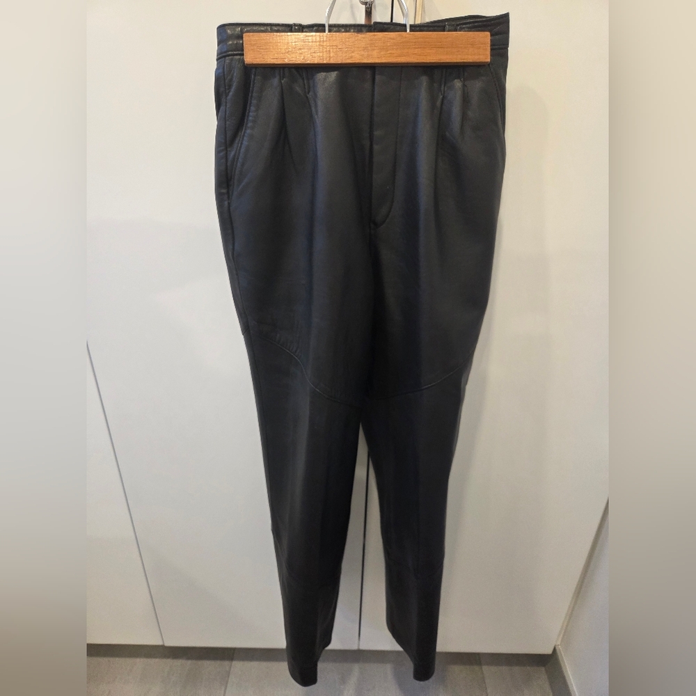 Women  Black Leather Pants Made In Canada